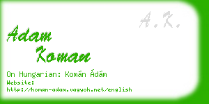 adam koman business card
